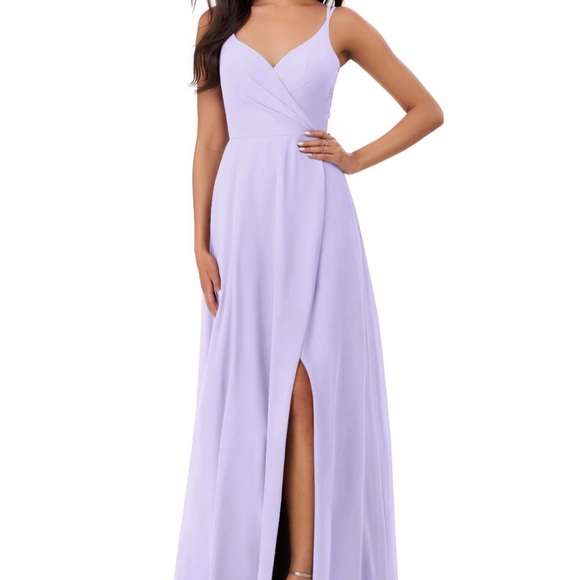 Azazie Lilac Bridesmaid Dress, Size A6 - Picture 7 of 9